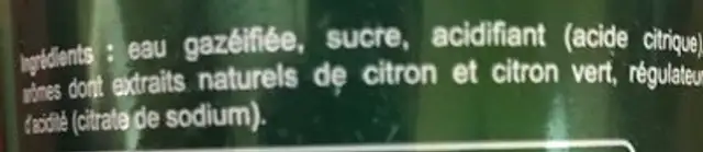 7Up ingredients label