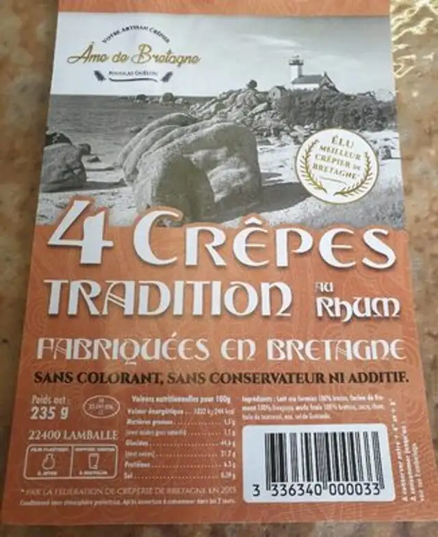 4 Crêpes Tradition au Rhum