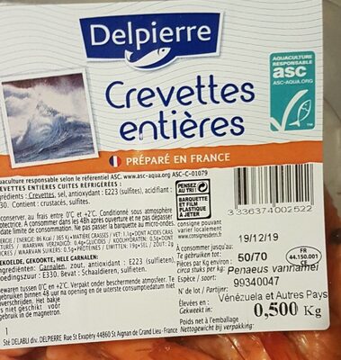 Crevettes entières