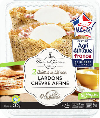 Galettes lardons chèvre front packaging