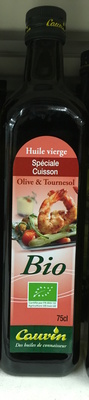 Huile vierge spéciale cuisson Olive & Tournesol front packaging