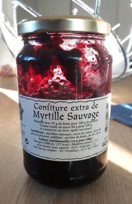 Confiture extra de Myrtille sauvage
