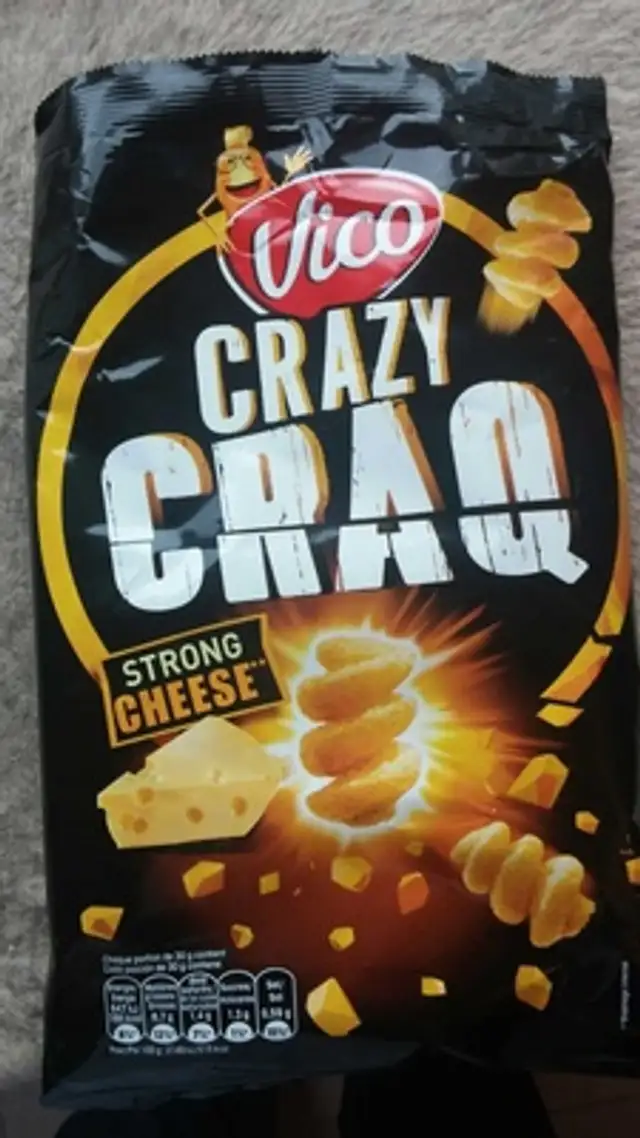Crazy Craq Strong Cheese front packaging
