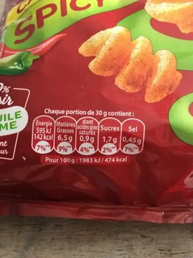 Crazy Craq ingredients label