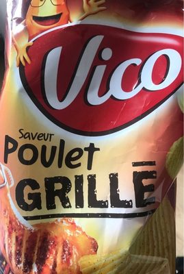Chips saveur poulet grillé format familial front packaging