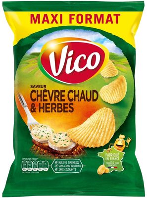 Chips saveur Chèvre Chaud & Herbes 360g front packaging