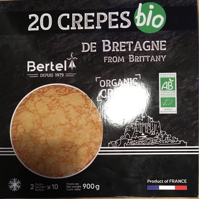 20 crêpes Bio front packaging