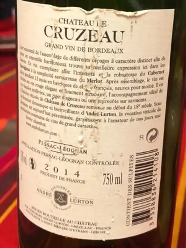 Chateau Cruzeau Rouge 750ML