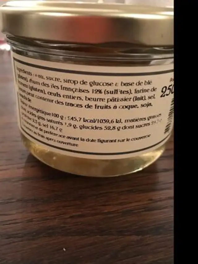 Babas au rhum des iles nutrition facts table