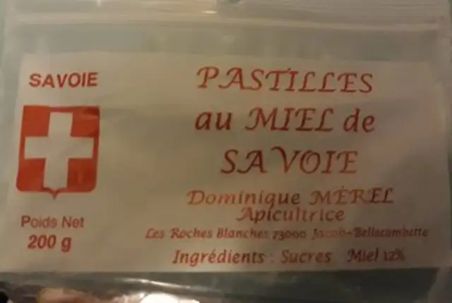 Pastille au miel de savoie