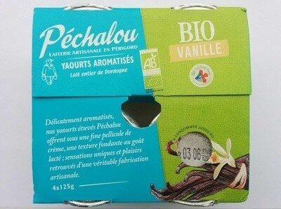 Yaourts aromatisés Bio Vanille front packaging