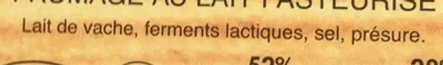 Quart de Vieux Lille ingredients label
