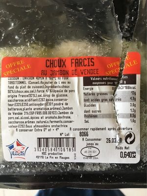 Choux farcis front packaging