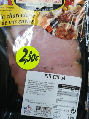 Rôti cuit x4