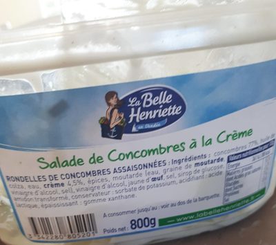 La Belle Henriette Salade de concombres à la crème la barquette de 800 g