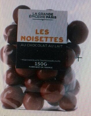 Noisettes au chocolat au lait front packaging