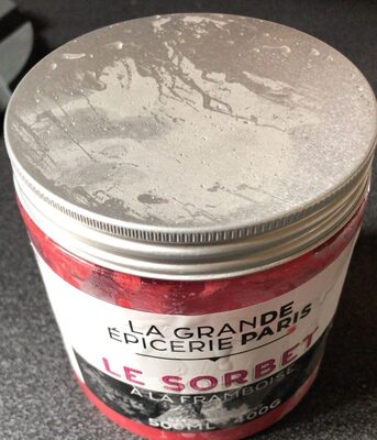 Le sorbet à la framboise front packaging