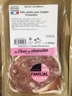 Tête roulée avec langue