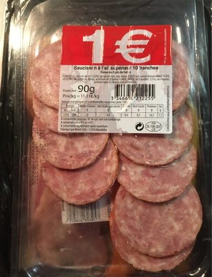 Saucisson à l'ail supérieur front packaging