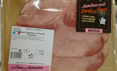Jambon cuit doré au four front packaging