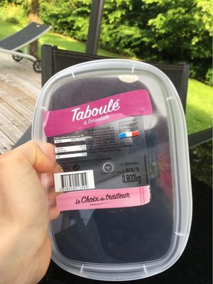 Taboulé à l'oriental front packaging