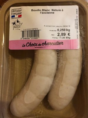 Boudin blanc Nature