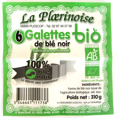 6 galettes de blé noir bio