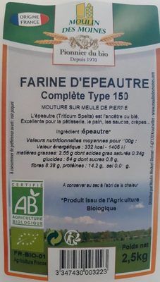 Farine Épeautre Complète type 150