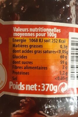 Confiture extra bio Cerise Griotte front packaging