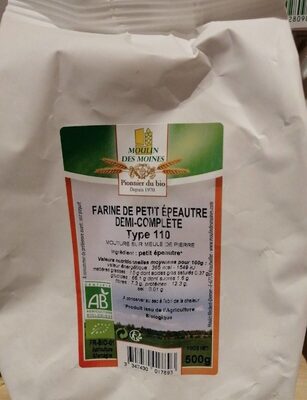 Farine de petit épeautre demi-complète type 110 front packaging