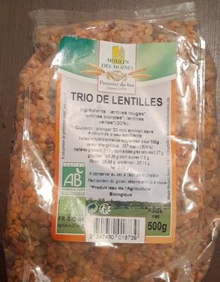 Trio de lentilles front packaging