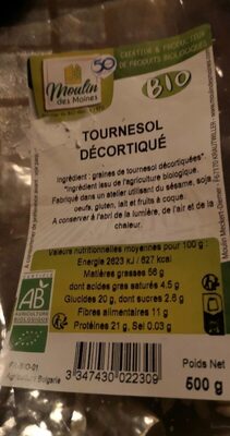 Tournesol décortiqué