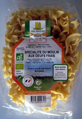 Pâtes Spécialité du Moulin aux oeufs frais