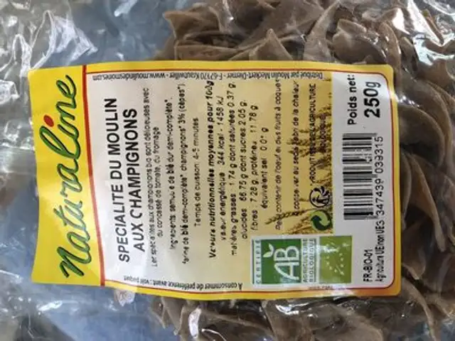Spécialité aux champignons ingredients label