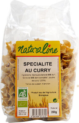 Spécialité au curry front packaging