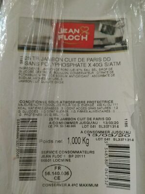 Jambon cuit de Paris