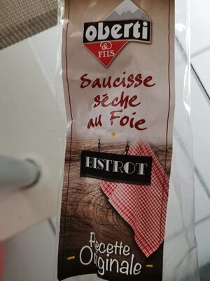 Saucisse sèche de foie front packaging