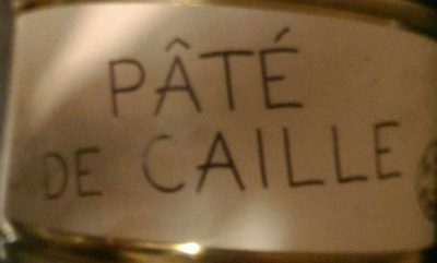 Pâté de caille front packaging