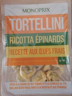 Tortelleni ricotte epinards au oeufs frais
