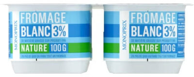 Fromage Blanc Nature 3% front packaging