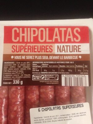 Chipolatas Supérieures Nature  front packaging