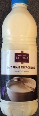 Lait frais microfiltré demi-écrémé
