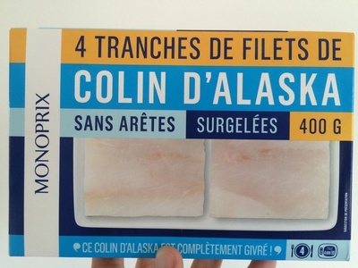 Colin d'Alaska sans arêtes surgelés