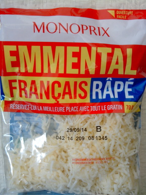 Emmental Français Râpé (29 % MG)