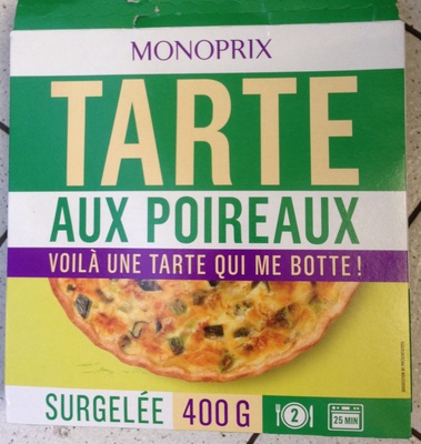 Tarte aux poireaux surgelée