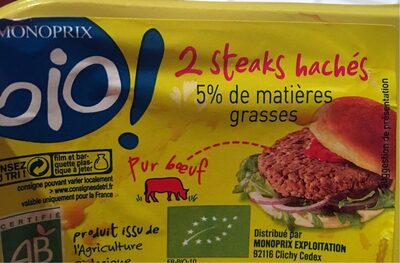 Steak Haché 5% front packaging