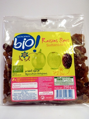 Raisins secs Sultanines