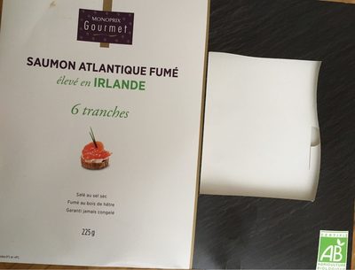 Saumon atlantique fumé élevé en Irlande