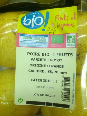 Poires Bio
