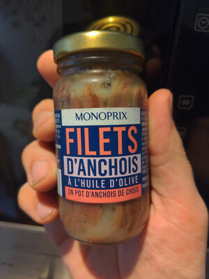 Filets d'anchois à l'huile d'olive front packaging